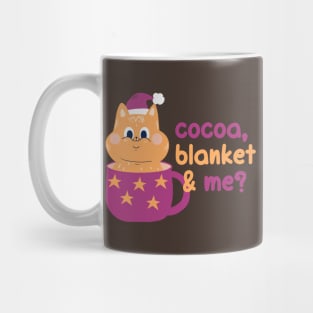 Cocoa, blanket & me? | Christmas Kitty Design Mug